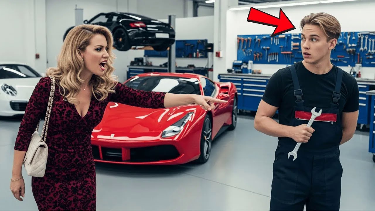 Diese Schmutzigen Hände Würden Niemals Meinen Ferrari Berühren“, Rief Die Millionärin —Bis Sie Sah…