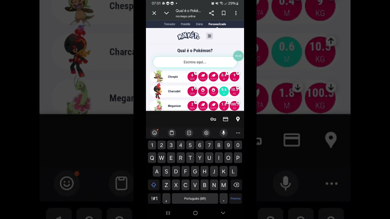 Adivinhando pokémon