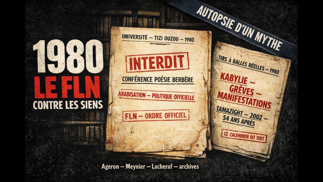 Le FLN a tir&eacute; &agrave; balles r&eacute;elles sur des Alg&eacute;riens qui r&eacute;clamaient leur langue. 1980. Archives.