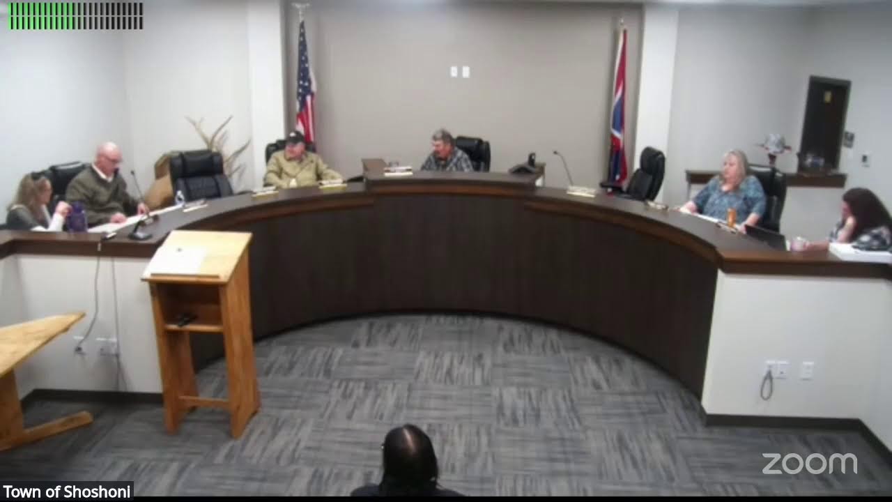 Town of Shoshoni's Regular Meeting 1-13-26