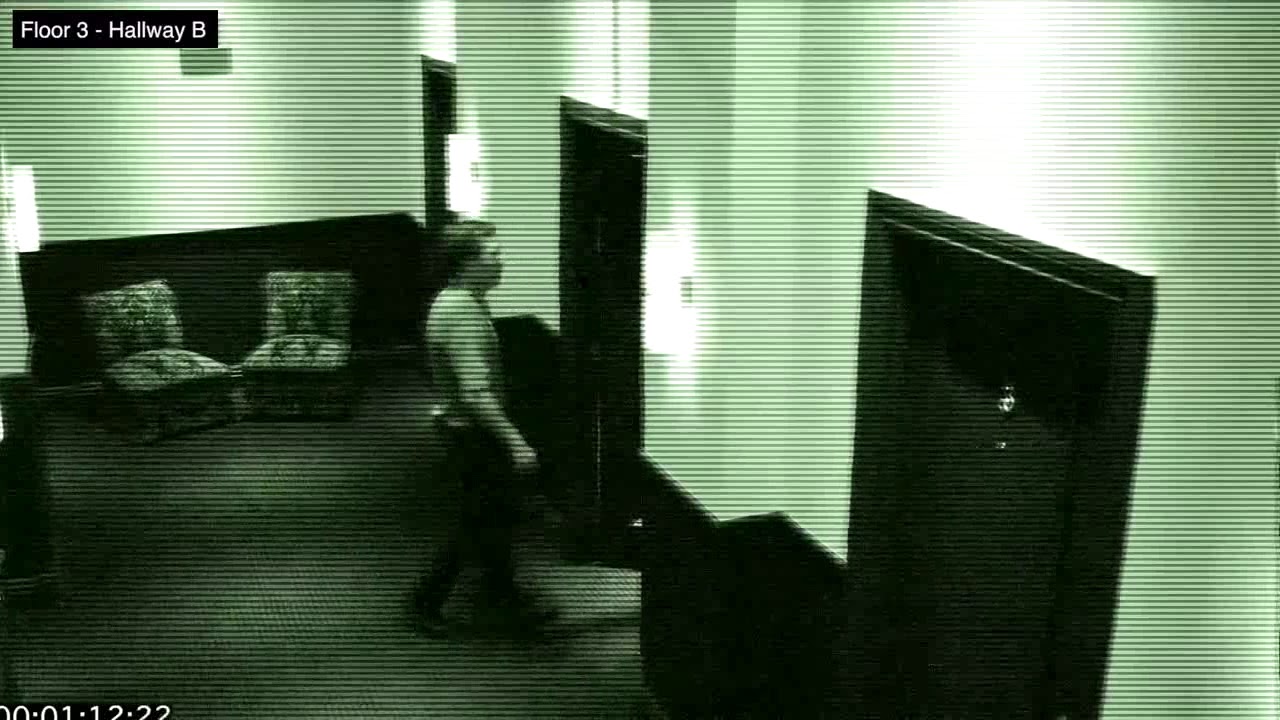 Ghost in Hotel on Halloween   Caught of Security Camera 100% Real   Found