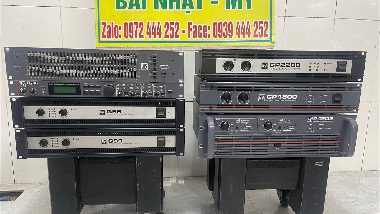 Main  EV P1202-CP1800-CP1800-Q66-Q99 Mixer Dynacord power mate 1000 & CMS 600 -cót ev DX38-EQ Q231 !