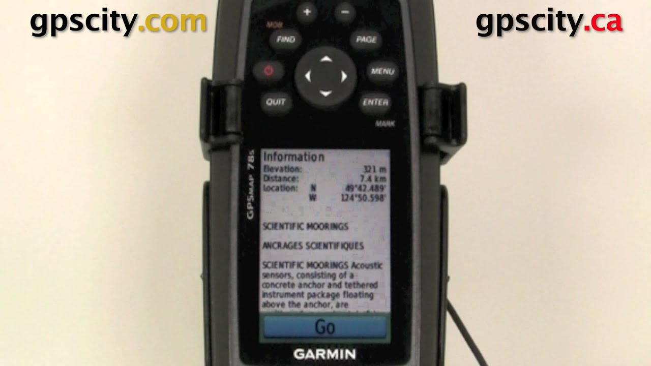 Garmin GPSMap 78S BlueCharts View with GPS City