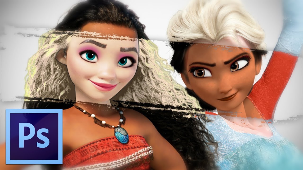 Moana & Elsa {Color Swap} 🌺❄️ Speed Edit || Adobe Photoshop