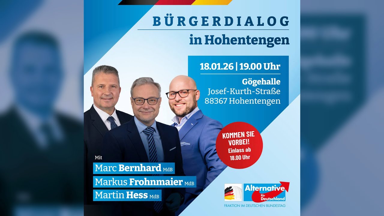 🇩🇪 AfD-Bürgerdialog live aus der Göge Halle in Hohentengen