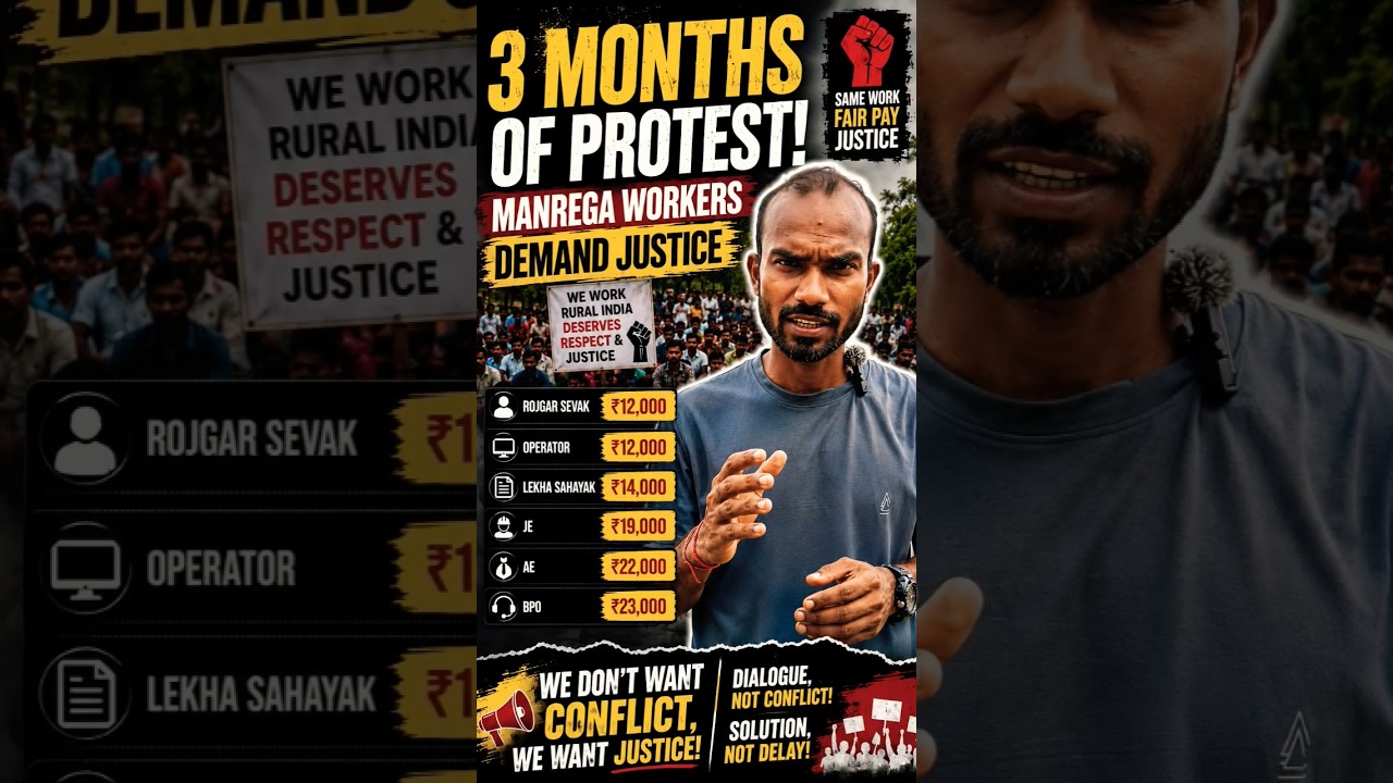 3 Months of Protest! MGNREGA Workers Demand Justice 💯✅#PrakashArya #prakasharyaa116 #MGNREGAshorts