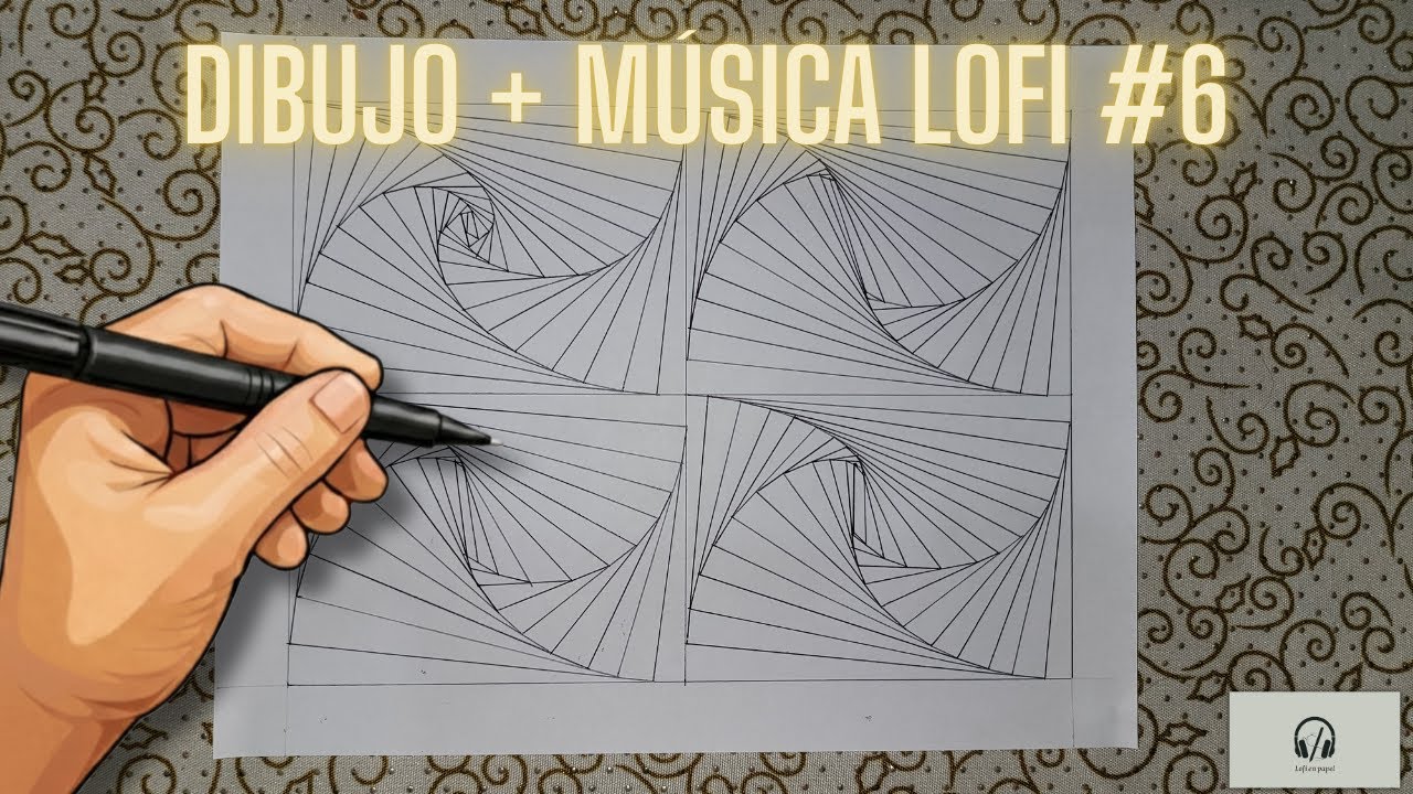 Dibujo Relajante con Líneas | Música lo-fi | Lofi en papel #6