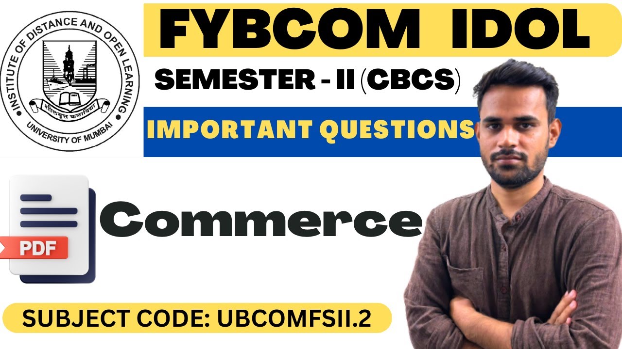 FYBCOM Commerce Sem 2 важные вопросы #idolmumbaiuniversity