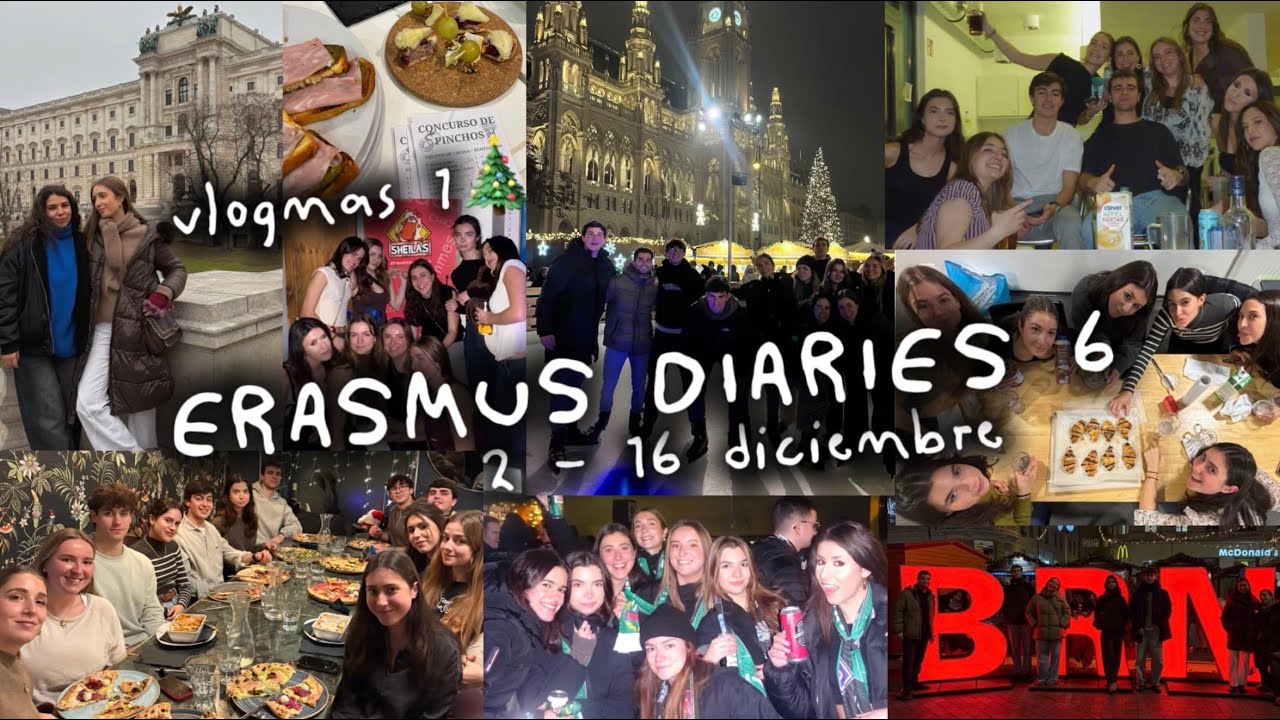 ERASMUS DIARIES 6 🎄vlogmas 1: adviento, mercadillos y planes navideños,Brno, Rapid y muy familia