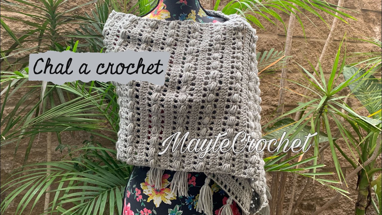 Como tejer un Chal/Capa -a crochet- (Chal Cascada)