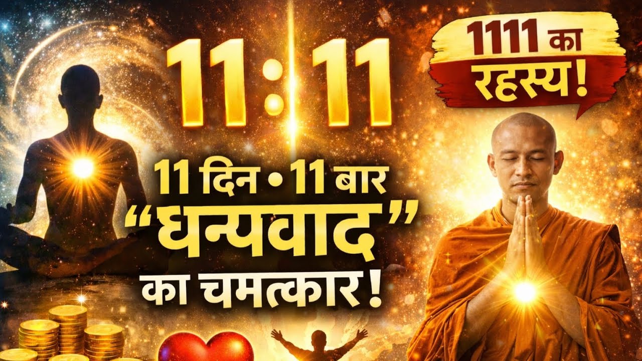 11 दिन तक 11 बार “धन्यवाद” बोलो | 1111 का रहस्य आपकी जिंदगी बदल देगा