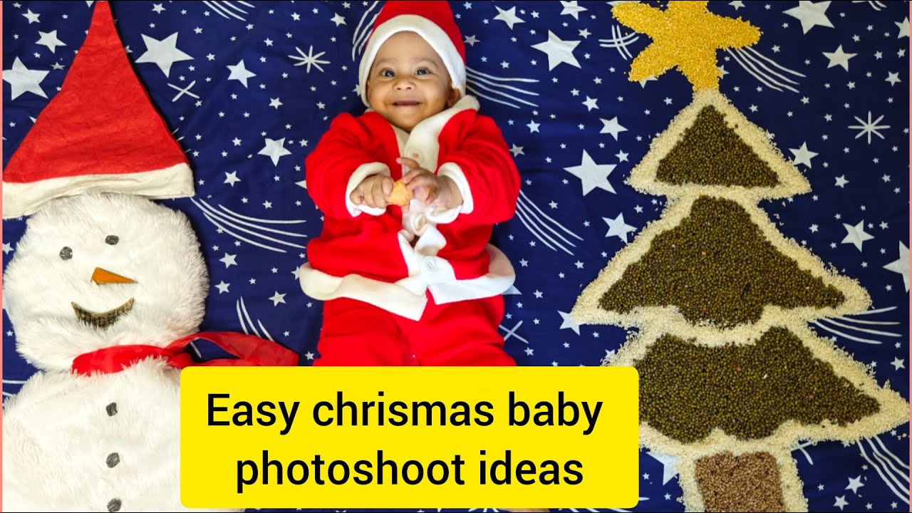 Easy chrismas photo shoot idea for baby