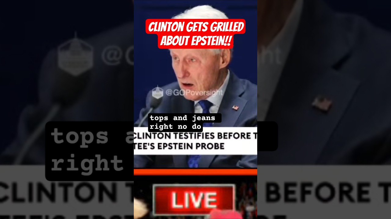 Congress DRILLS Bill Clinton about Jeffrey Epstein #epstein #viral #billclinton #congress #shorts