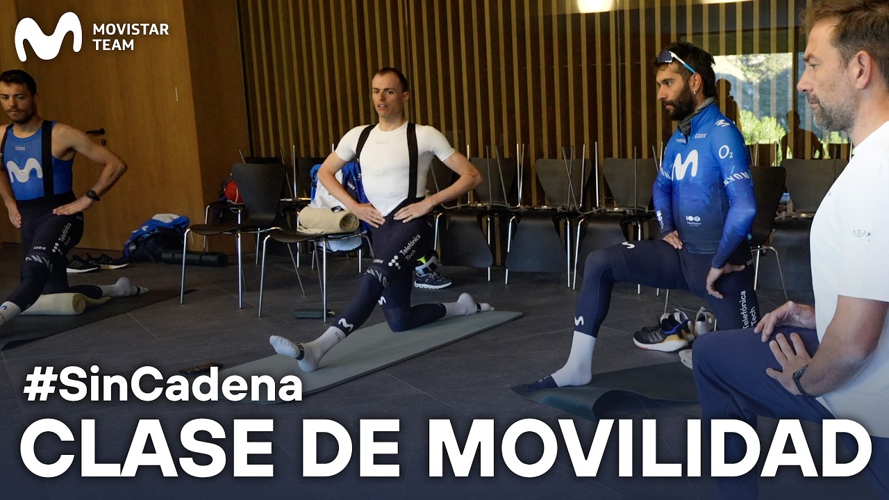 🤸🏻&zwj;♂️ CLASE y EJERCICIOS de MOVILIDAD de los CICLISTAS PROFESIONALES de MOVISTAR TEAM