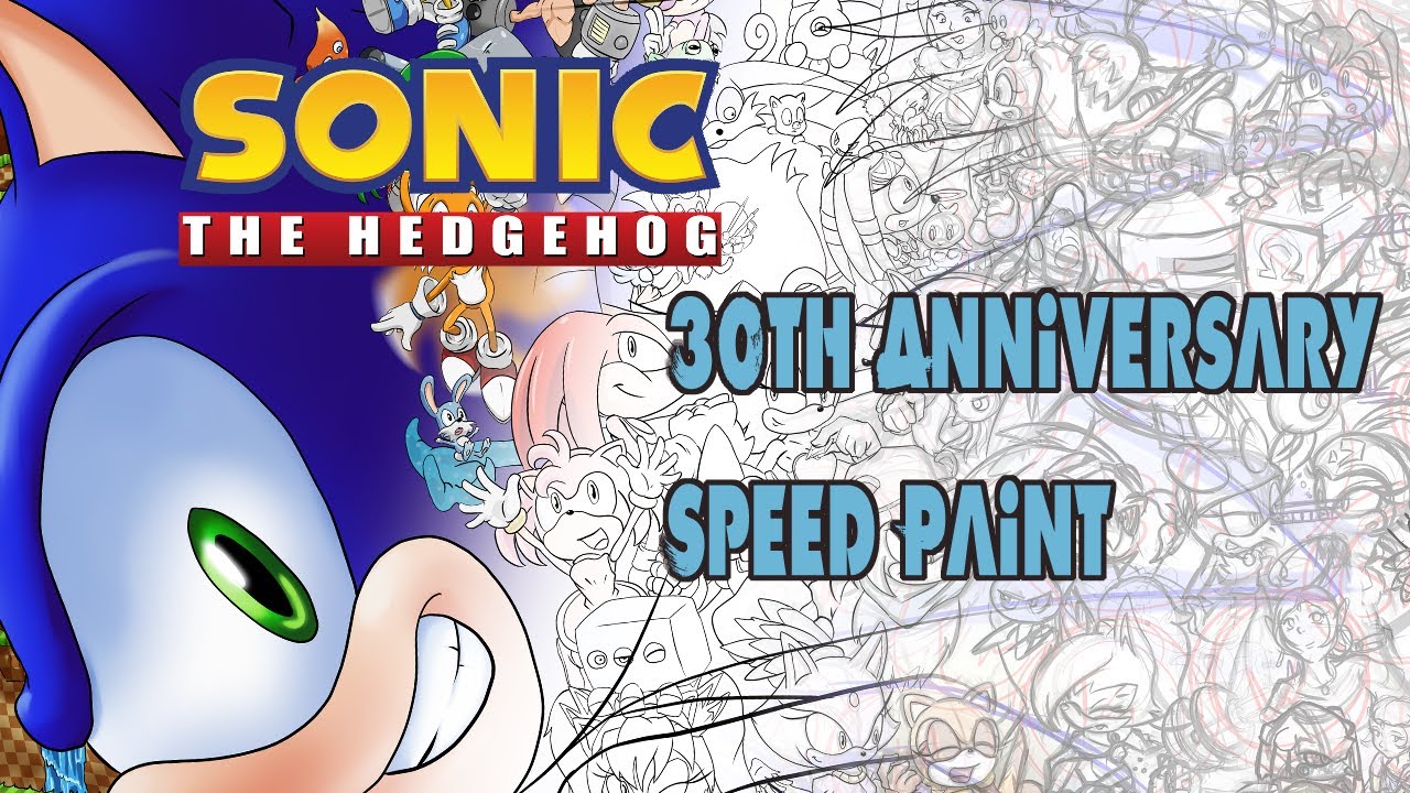 Sonic the Hedgehog 30th Anniversary Speed Paint - (2021 Streams)