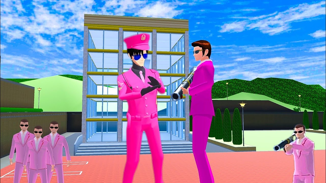 Polisi Pink Titan VS Titan Momogumi 😱 | Polisi Genji Minum Ramuan Titan ? | Sakura School Simulator