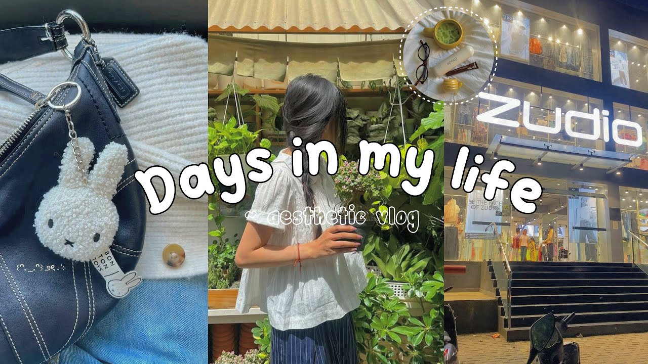Days in my life ☁️✨ zudio haul, unboxing, strawberries, mogu mogu etc. || aesthetic vlog S4E2 🍄