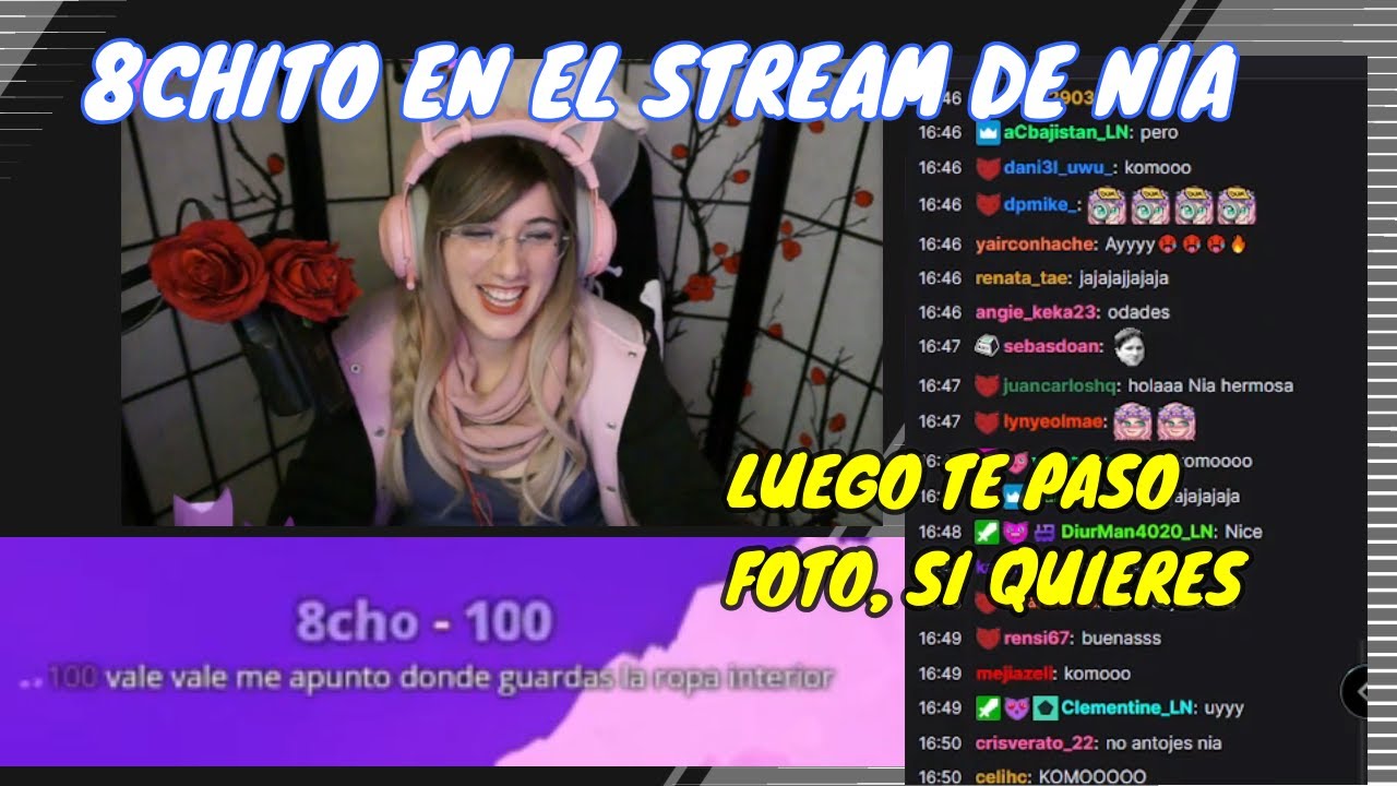 8CHO SORPRENDE A NIA, EN SU STREAM🤣❤️ 