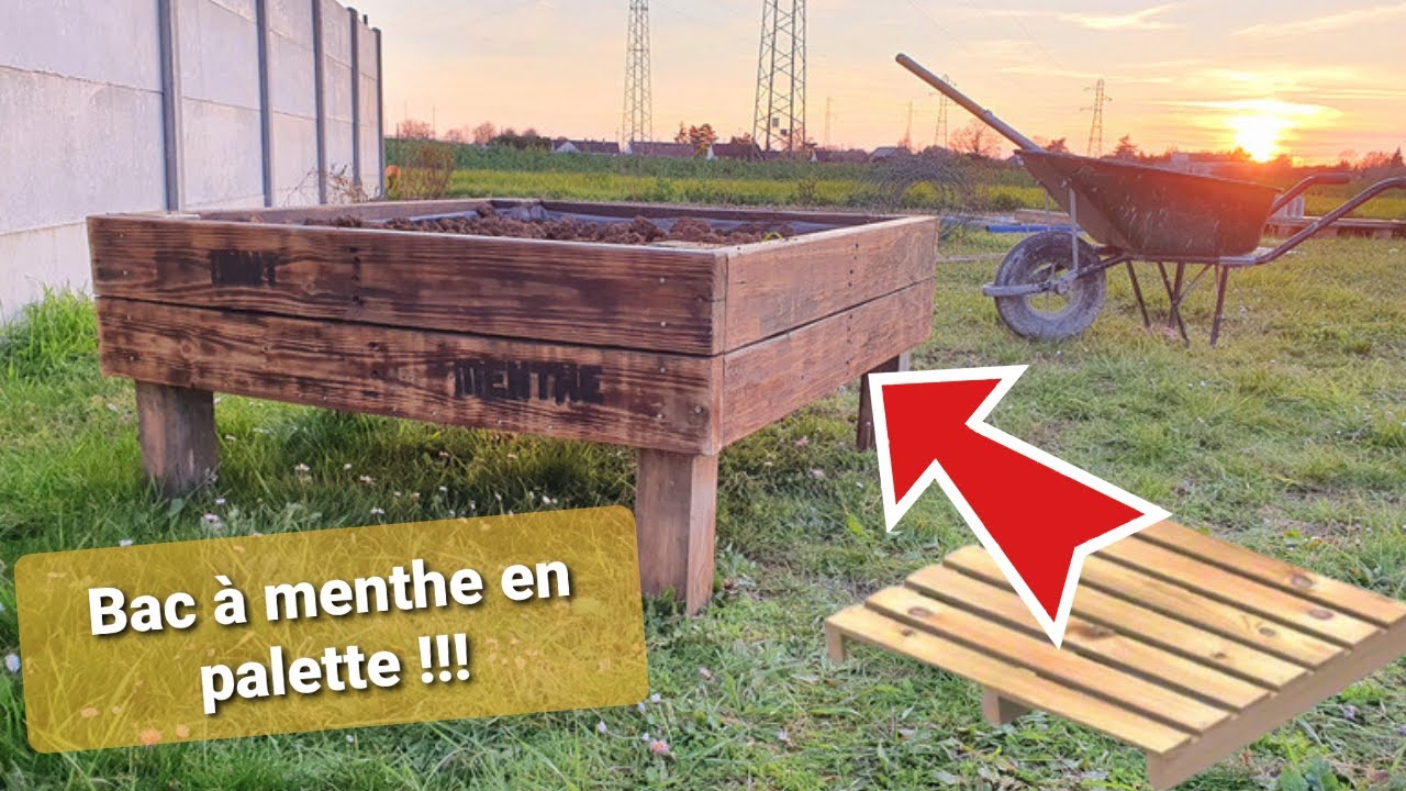 Potager sur pied en bois de palette