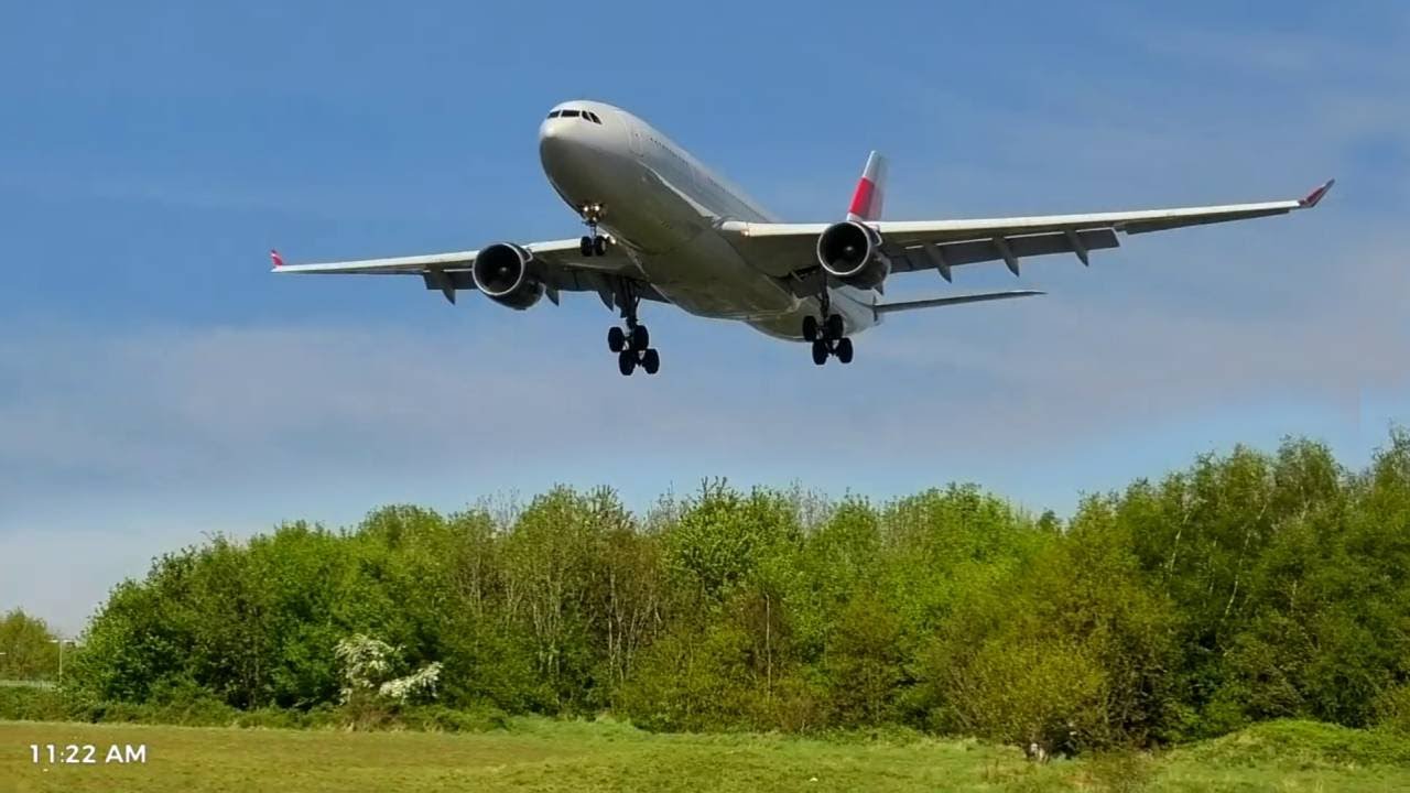 Hi Fly Malta Airbus A330-200 Landing at Birmingham Airport ( BHX )