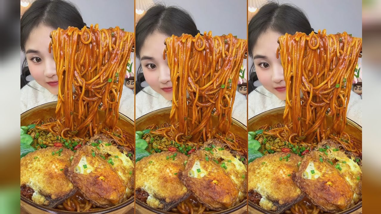 Yummy #20 , Chinese mukbang, Spicy Noodles huge feast! 🍜 & Dumpling Soup 🍲🍝