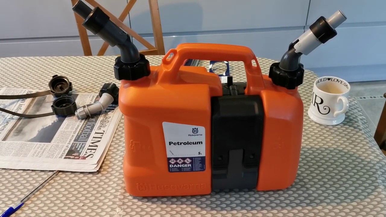 Husqvarna 2 in 1 Combi Fuel \ Oil Can Unboxing \ Details