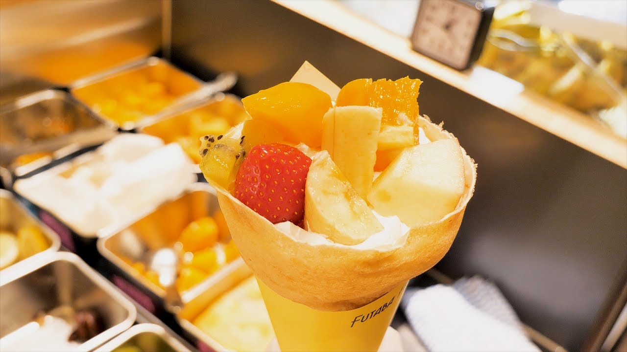 【初公開✨クレープ】🍓老舗フルーツ店のクレープ🍌完熟の果実ごろっと＆クリームたっぷり🦄 [東京・豊洲] dessert Crepe of Japanese fruit specialty store