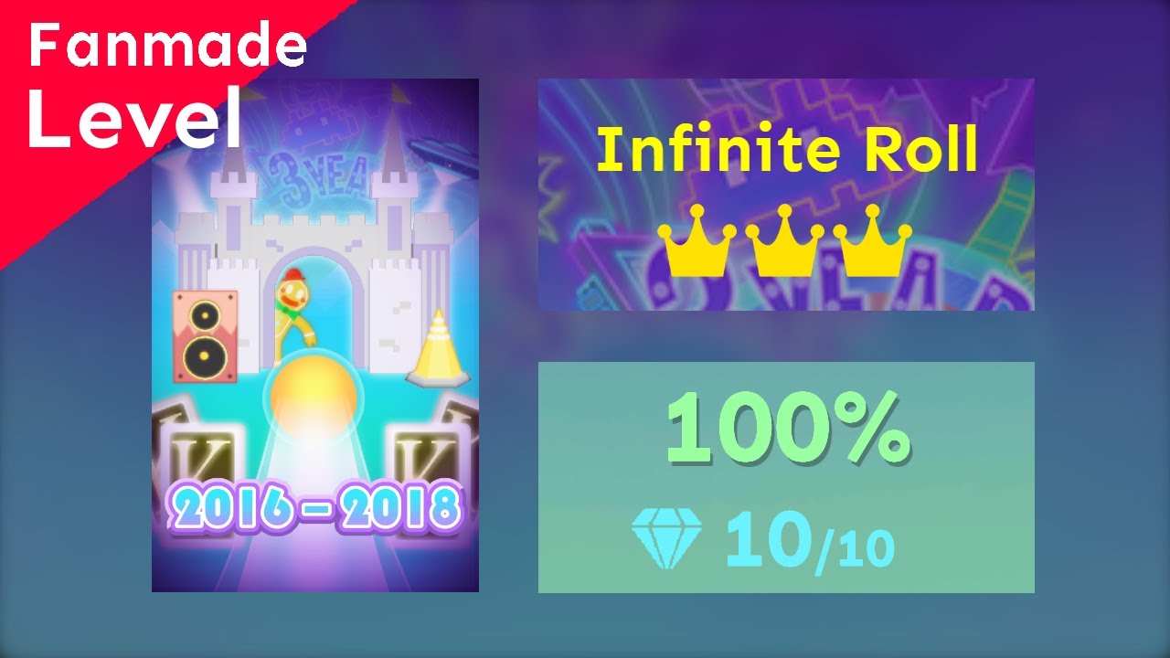 30+ THEMES FANMADE LEVEL! | Rolling Sky Edit - Infinity Roll ✩✩✩✩✩✩