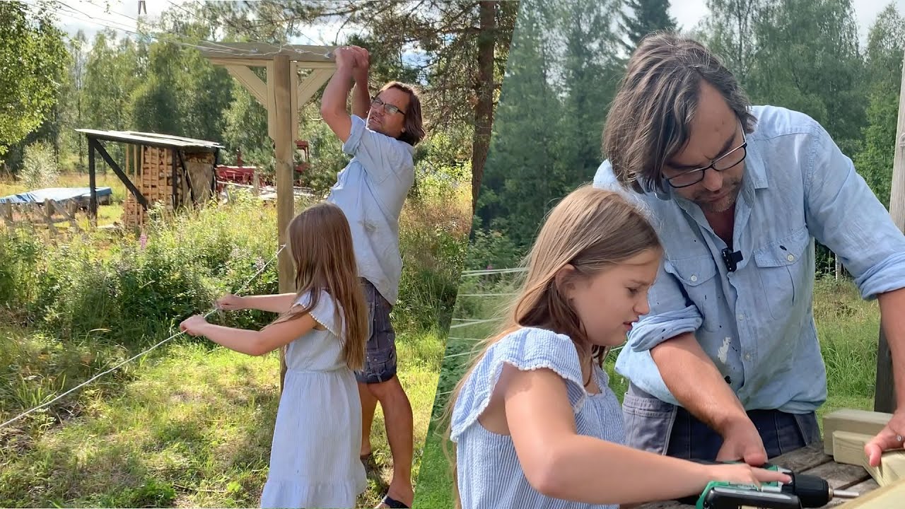 Jojje & Telina bygger klassisk torkställning