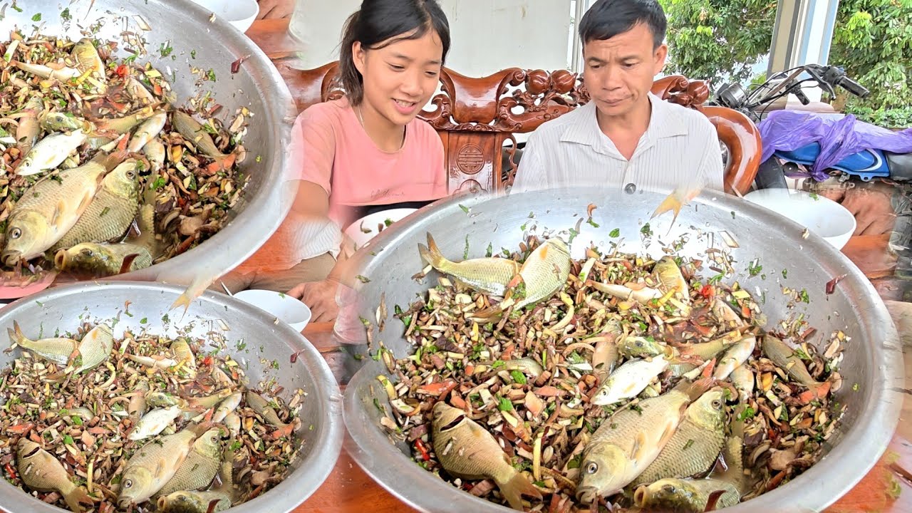 Gỏi Cá Chép Cá Trôi Nhảy Của Em Thảo Và Ông Hặc l Thánh Ăn Cá Nhảy 