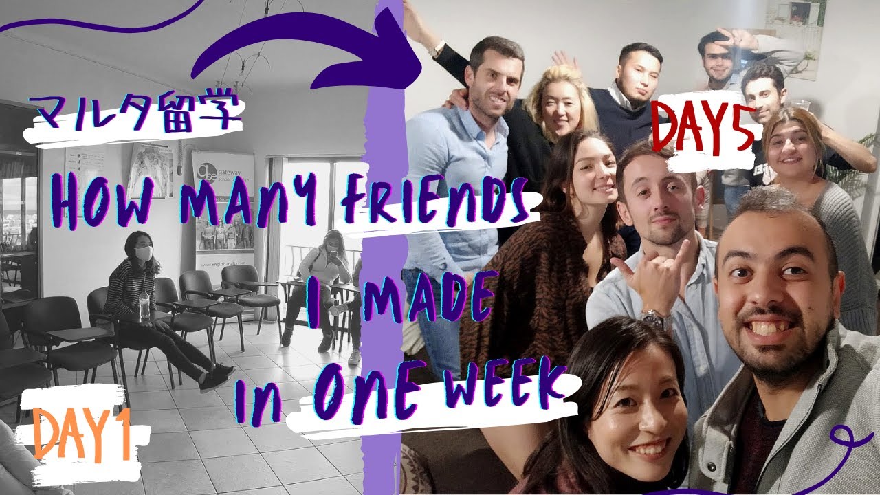 検証！マルタ留学１週間で友達何人できるかな？/ How many friends I could make in one week while studying in Malta!