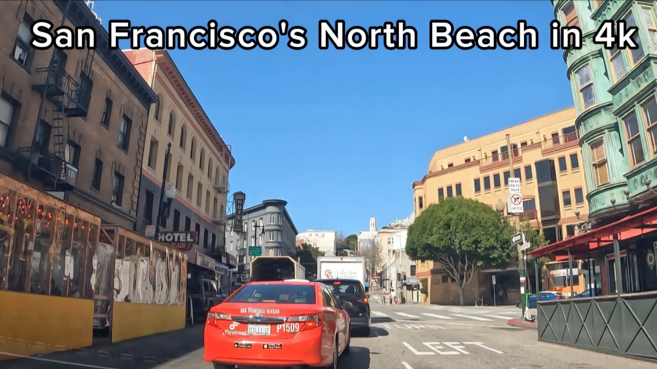 San Francisco's North Beach in 4k | 12:32pm daytime drive