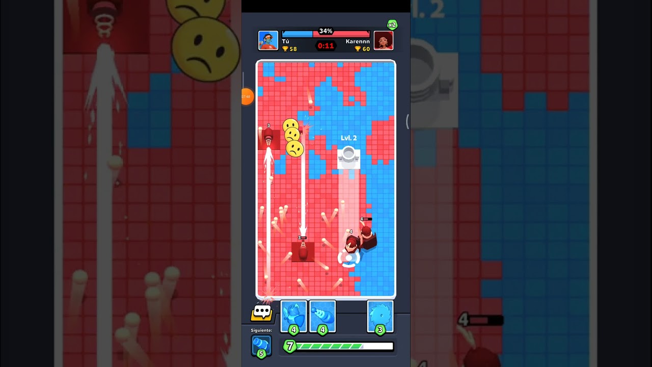 Jugando color Clash con wins