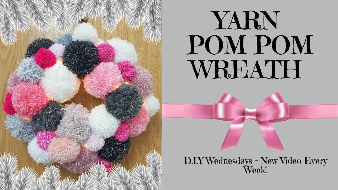 LIGHT UP POM POM WREATH - MR CARRINGTON INSPIRED - D.I.Y Wednesdays by Time For T
