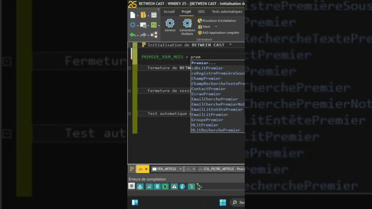 TP WinDev & MySQL : SQL CAST & BETWEEN