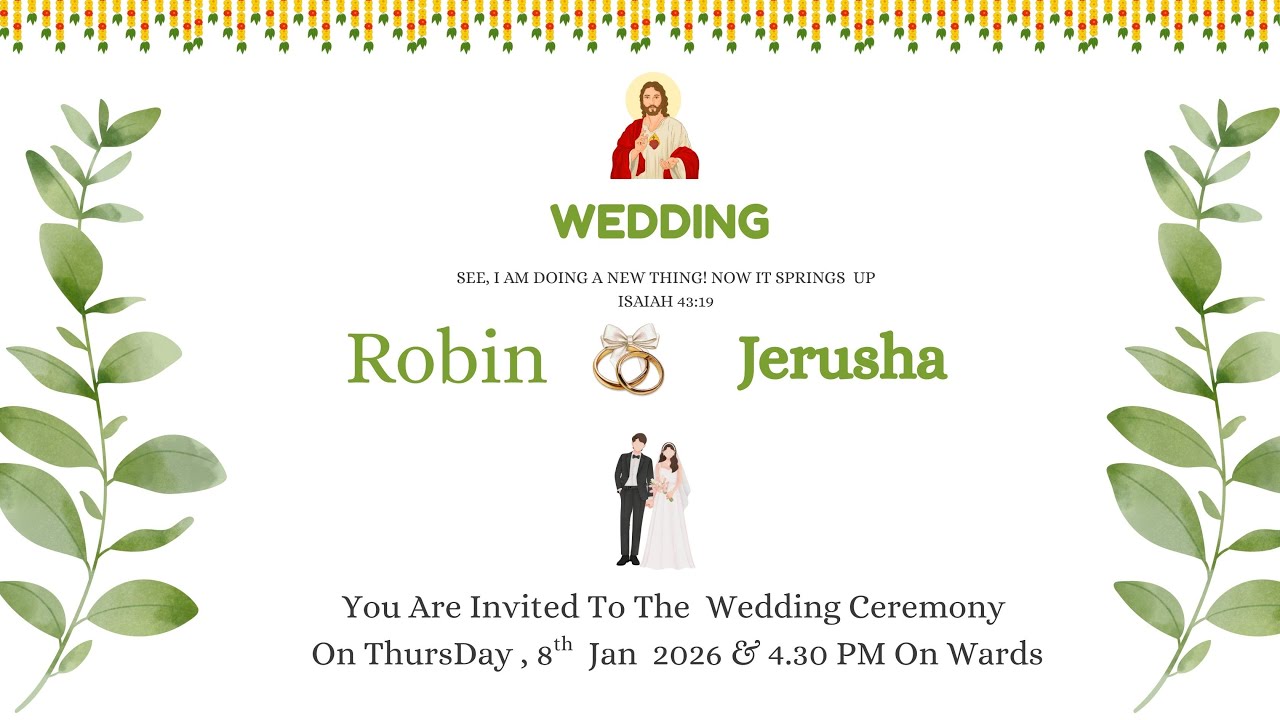 RobiN & Jerusha  WEDDING