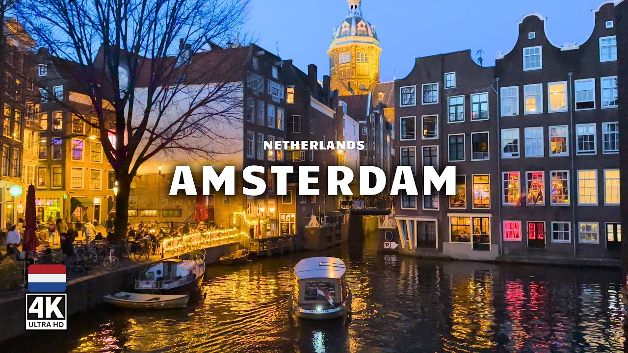 Amsterdam Red Light District 🔥 4K Walking Tour of Famous Streets & Canals