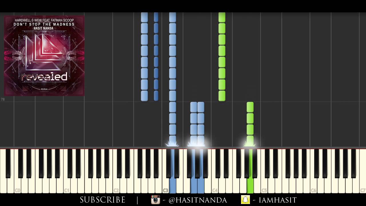 Hardwell & W&W - Don't Stop The Madness [PIANO TUTORIAL]