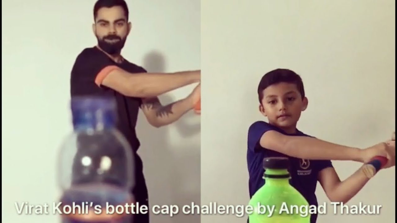 #BOTTLECAPCHALLENGE #Virat #Kohli bottle cap challenge by Angad thakur