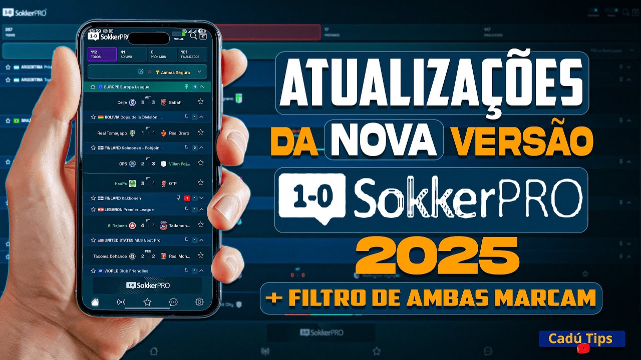 ⚽SOKKERPRO - ATUALIZA&Ccedil;&Otilde;ES da NOVA VERS&Atilde;O do APP + FILTRO de AMBAS MARCAM - Cad&uacute; Tips