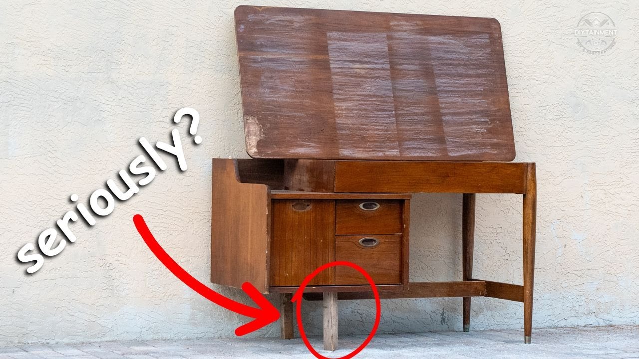 RESTORATION of a Neglected Mid-Century Modern Writing Desk / Relaxing