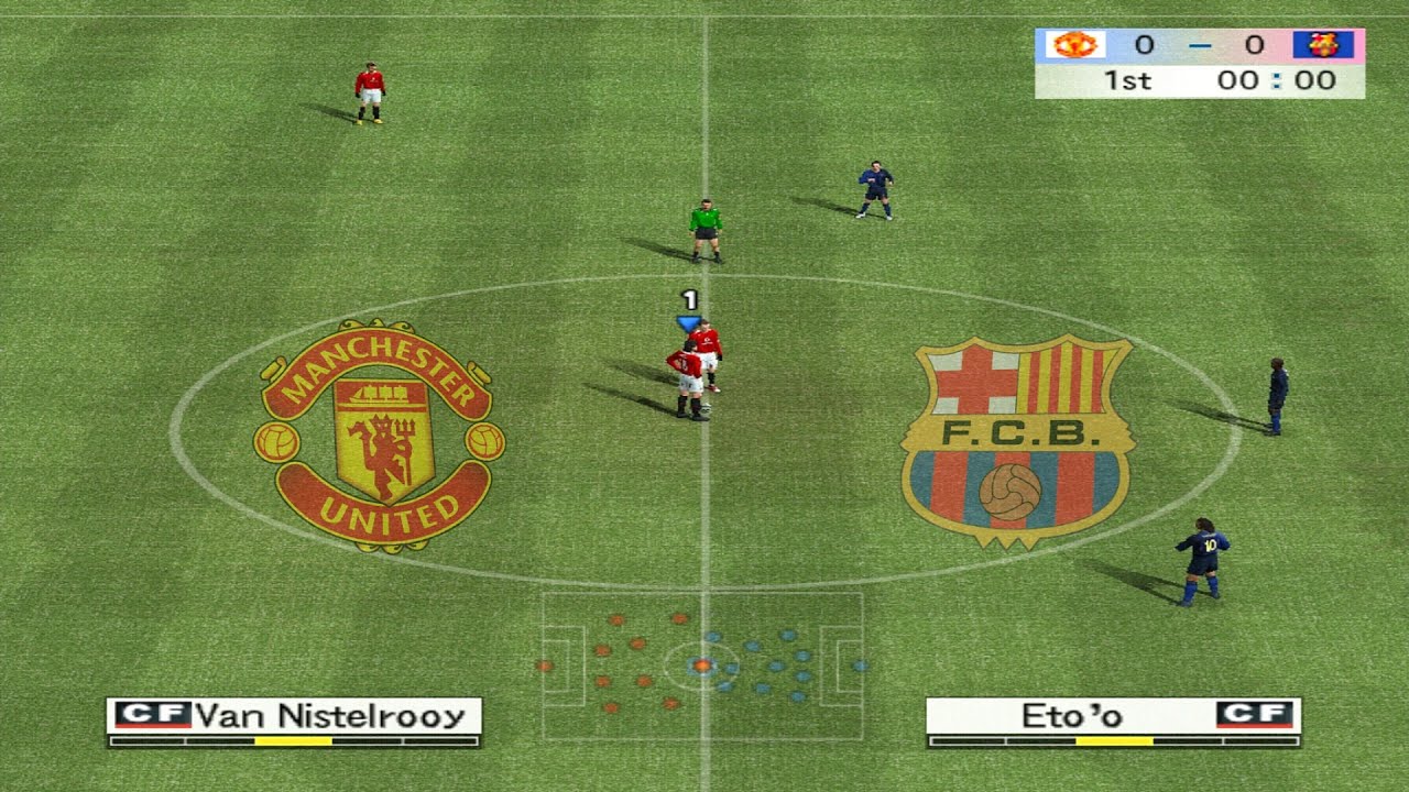 Pro Evolution Soccer 4 - Манчестер Юнайтед против Барселоны | PS2