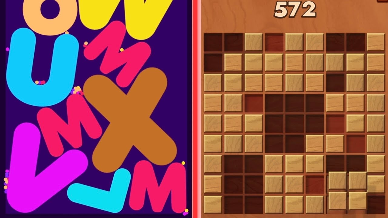 🔤 I Like ABC Words Merge Puzzle VS 🧩 Woodoku – Puzzle Gameplay All Levels! 🎮