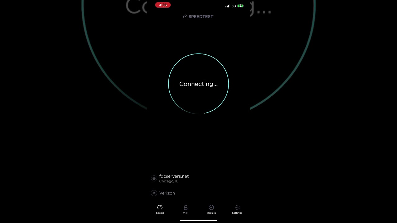 Verizon Low Band 5G speed test.