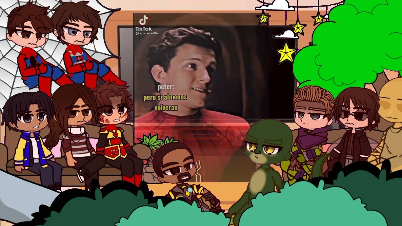 Spider-Man nwh characters react to / Los personajes de Spider-Man nwh reaccionan a