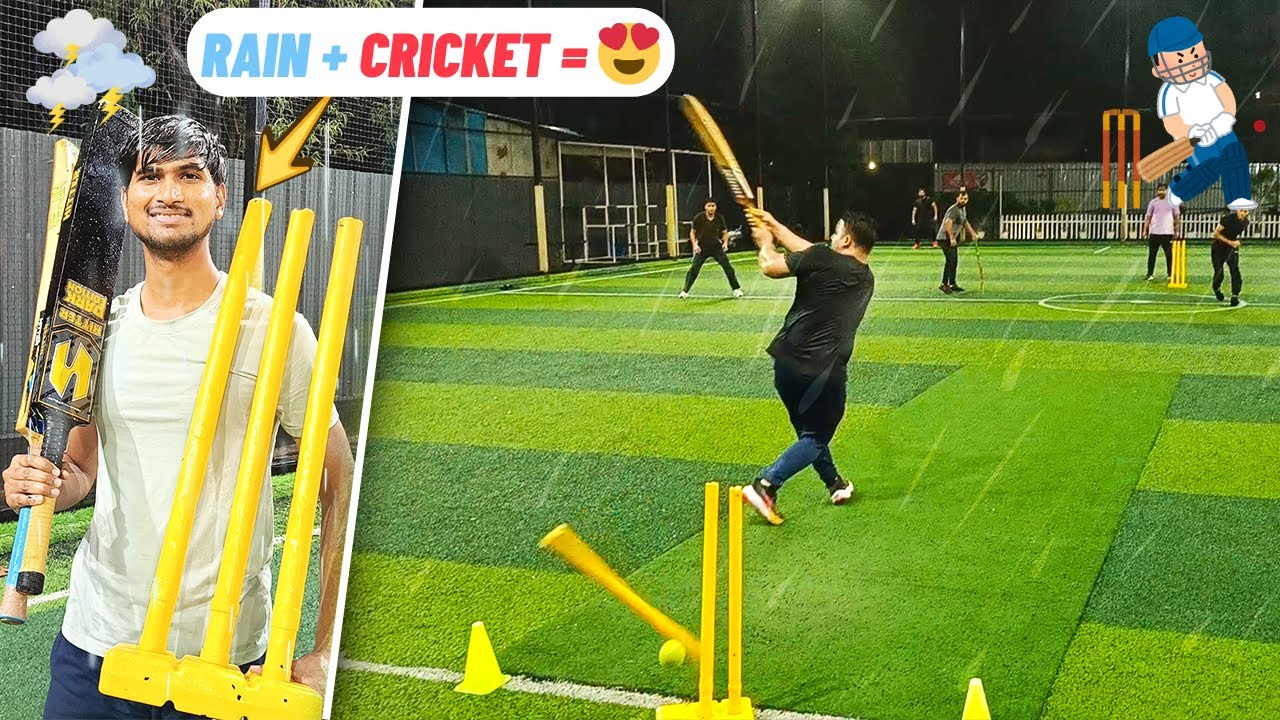 Rain + Turf + Cricket = Full Fun 🤩 | Turf Match Gone Wild 🌧️🏏 (Vlog 77) #turf #cricket #jabalpur