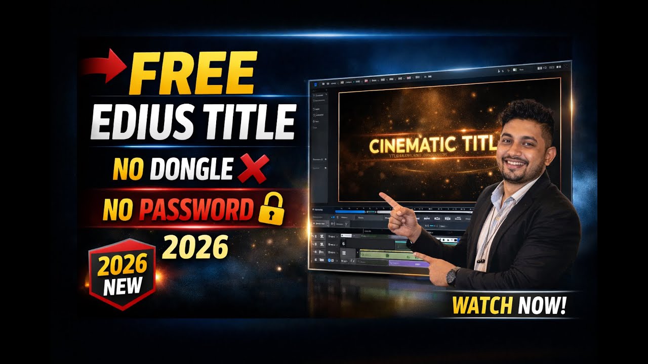 Edius Cinematic Title Project Free Download | No Dongle No Password | Hindi 2026 #ediustitleproject
