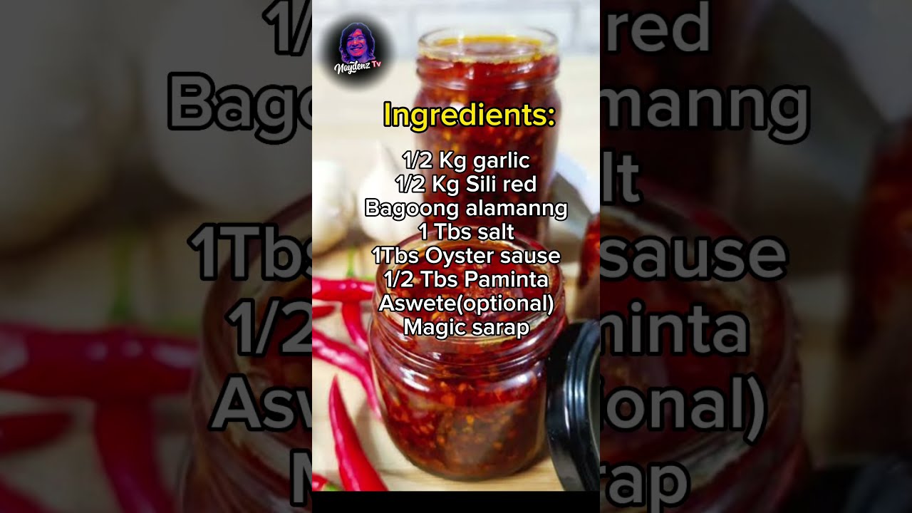 How to cook chili garlic oil with alamang