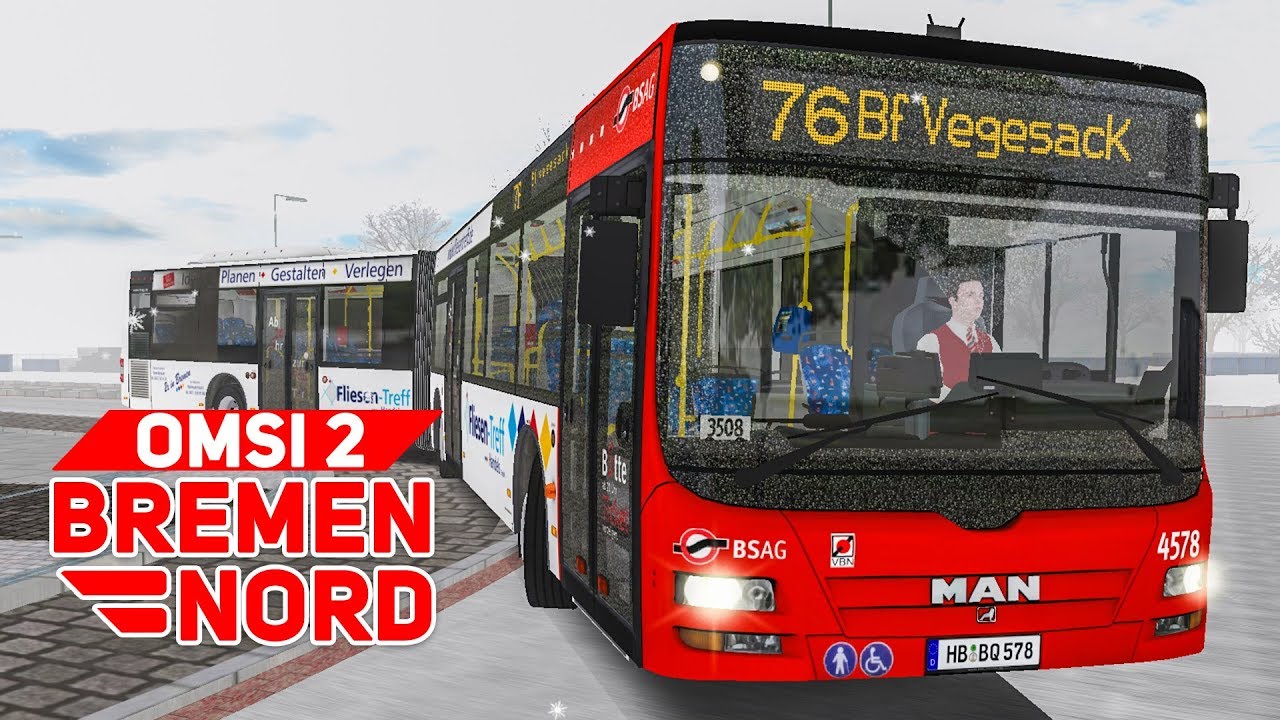OMSI 2: BREMEN NORD #5: Fahrt bei EIS und SCHNEE mit dem MAN Lion's City GL ! | BUS-SIMULATOR