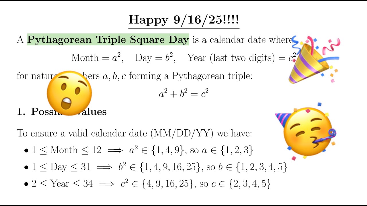 What Makes 9/16/25 So Special? A Rare Math Holiday Explained